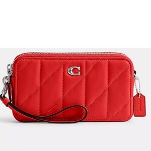 Coach Kira Red Quilted Leather Crossbody Bag